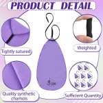 8-Pack Purple Clarinet Cleaning Cloths & Swabs