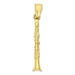 10K Gold Clarinet Pendant for Music Lovers