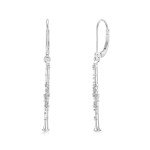 Sterling Silver Harp-Shaped Earrings for Music Lovers