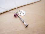 Personalized Sterling Silver Clarinet Charm Necklace