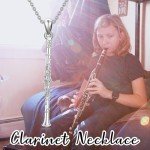 Sterling Silver Music Clarinet Necklace for Women