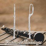 Sterling Silver Harp-Shaped Earrings for Music Lovers