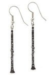 Clarinet-Shaped Earrings for Music Lovers