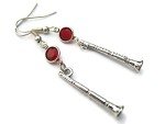 Personalized Birthstone Music Earrings for Musicians