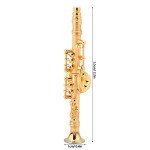 Gold Plated Clarinet Brooch Pin with Gift Box