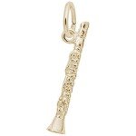10k Gold Clarinet Charm for Bracelets and Necklaces