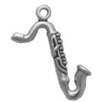 Sterling Silver 30" Bass Clarinet Pendant Necklace