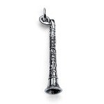 Sterling Silver Clarinet Pendant Necklace by AZAGGI