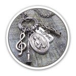 St. Cecilia Clarinet Keychain or Necklace Gift