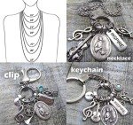 St. Cecilia Clarinet Keychain or Necklace Gift
