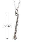Sterling Silver 3D Clarinet Charm Necklace, 18
