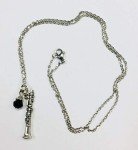 Clarinet Necklace & Earring Set with Black Beads