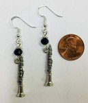 Clarinet Necklace & Earring Set with Black Beads
