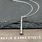 Sterling Silver 3D Clarinet Charm Necklace
