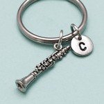 Personalized Clarinet Keychain with Initial Charm