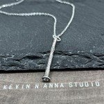 Sterling Silver 3D Clarinet Charm Necklace