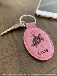 Personalized Pink Clarinet Oval Keychain