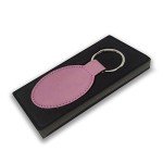 Personalized Pink Clarinet Oval Keychain