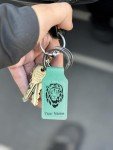 Personalized Teal Clarinet Keychain with Engraving