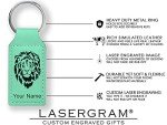 Personalized Teal Clarinet Keychain with Engraving