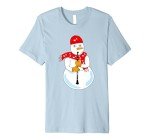 Funny Snowman Clarinet T-Shirt for Music Lovers