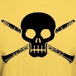 Clarinet Skull Graphic Tee for Men