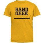 Band Geek Clarinet T-Shirt for Men, Gold