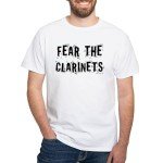 Fear the Clarinet Men's Casual White T-Shirt