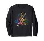 Marching Band Clarinetist Treble Clef Long Sleeve Tee
