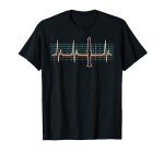 Retro 80s Style Clarinet Heartbeat T-Shirt