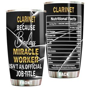 20oz Stainless Steel Clarinet Insulated Tumbler