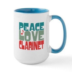 Peace Love Clarinet 15 oz Ceramic Mug