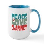 Peace Love Clarinet 15 oz Ceramic Mug
