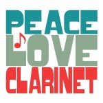 Peace Love Clarinet 15 oz Ceramic Mug