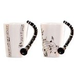 Musical Notes Clarinet Coffee Mug with Unique Handle