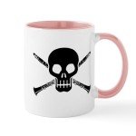 Clarinet Skull Design Ceramic Coffee Mug - 11 oz