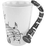 Clarinet Guitar Coffee Mug - White Ceramic