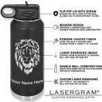 Personalized Black Clarinet Water Bottle - 40oz