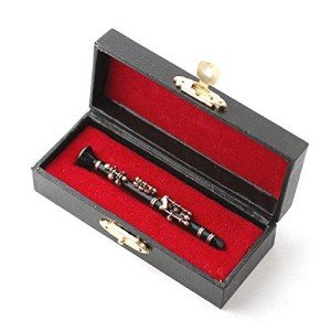 Miniature Clarinet 1/12 Scale with Black Case