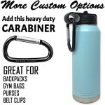 Personalized Black Clarinet Water Bottle - 40oz