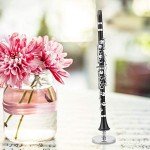 Mini Black Clarinet Model for Dollhouse Decor