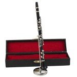 Miniature Clarinet with Stand and Case Ornament
