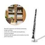 Mini Black Clarinet Model for Dollhouse Decor