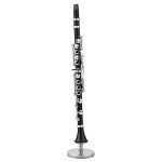 Mini Black Clarinet Model for Dollhouse Decor