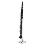 Mini Black Clarinet Model for Dollhouse Decor