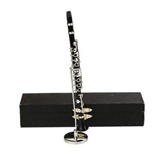 Miniature Clarinet with Stand and Case Ornament