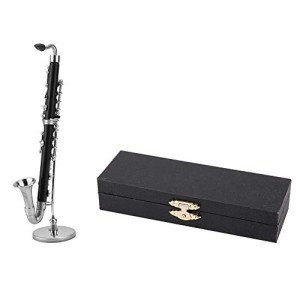 Miniature Black Ebonite Clarinet Ornament for Beginners