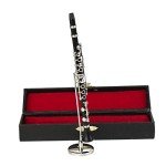 Miniature Clarinet with Stand and Case Ornament