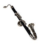 Mini Bass Clarinet Replica Magnet - Black