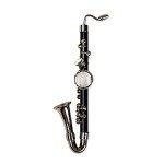 Mini Bass Clarinet Replica Magnet - Black